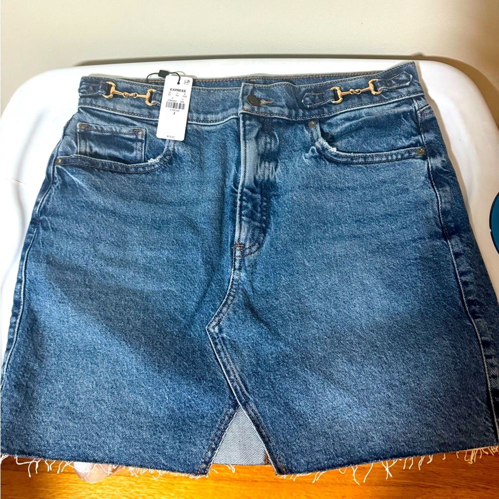 NWT High waisted denim short skirt brand new with tag.